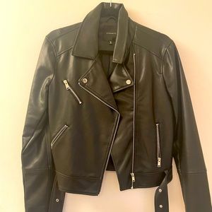 Black vegan leather jacket
